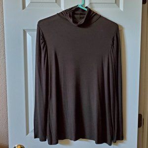 NWT Apt. 9 Essentials Brown Long Sleeve Mock Turtleneck Top Size Large